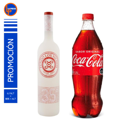 Pisco Los Nichos + Coca Cola 2.0 lt1