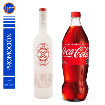 Pisco Los Nichos 40 + Coca Cola 2.0 lt1