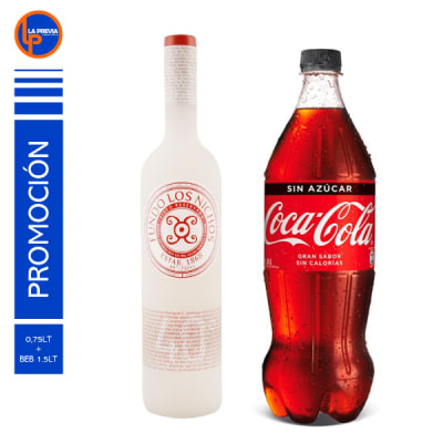 Pisco Los Nichos 40 + Coca Cola Zero 2.0 lt1