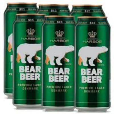 Pk Bear Beer X 6 Lata 500Cc 