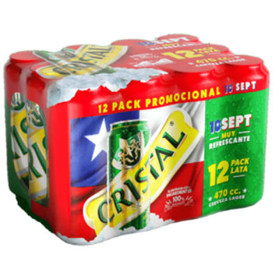 Pk Cristal X 12 Lata 470Cc 