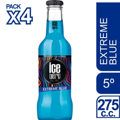 Pk Iceberg Blue  X 4 Botellin  275Cccc 