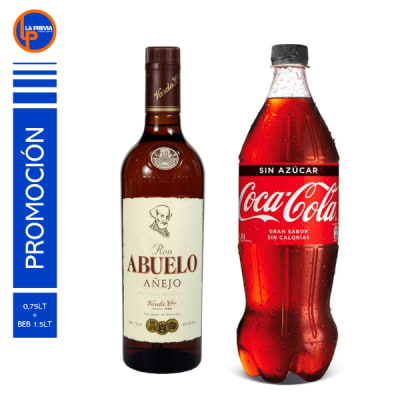 Ron Abuelo + Coca Cola Zero 2.0 lt1