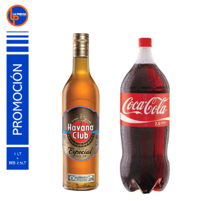 Ron Havana Especial de Litro + Coca Cola 3 lt1