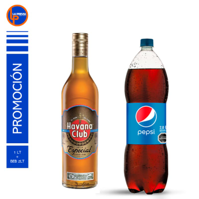 Ron Havana Especial de Litro + Pepsi Des 2000Cc