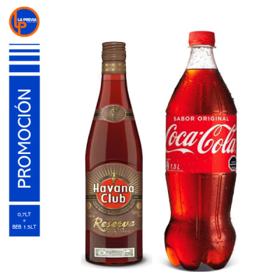 Ron Havana Reserva + Coca Cola 2.0 lt1