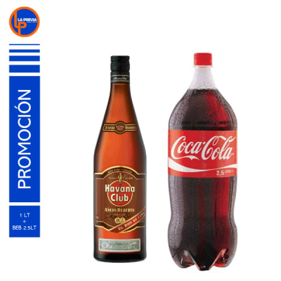 Ron Havana Reserva de Litro + Coca Cola 3 lt