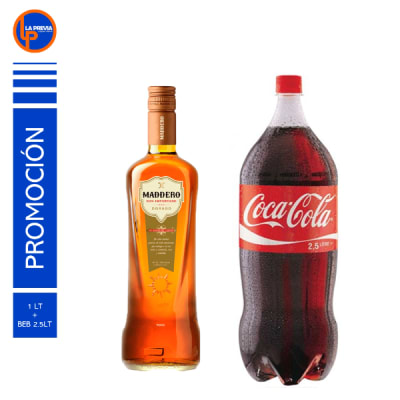 Ron Maddero de Litro + Coca Cola 3 lt
