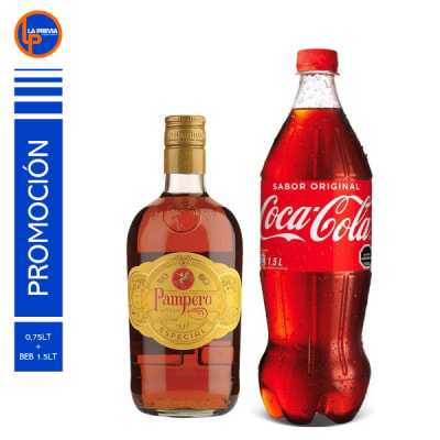 Ron Pampero + Coca Cola 2.0 lt1