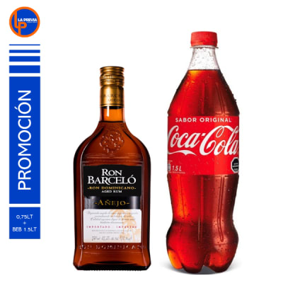 Ron Barcelo + Coca Cola 2.0 lt1