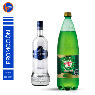 Vodka Eristoff + Canada Dry Ginger 2.0 lt1