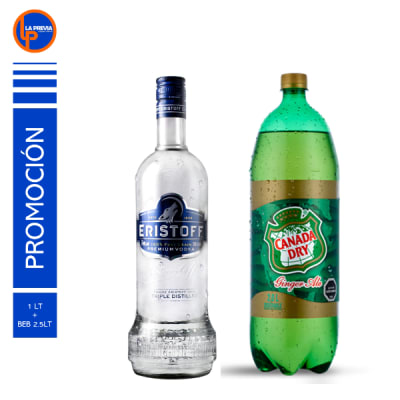 Vodka Eristoff de Litro + Andina Naranja Des 1500Cc