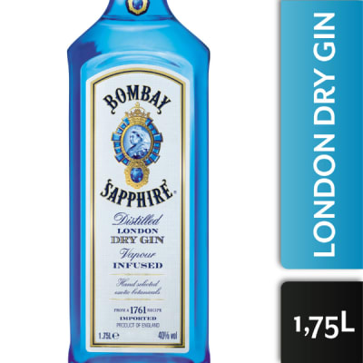 Gin Bombay Saphire 1750Cc