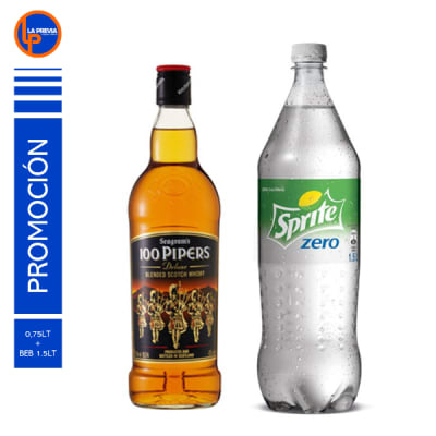 Whisky 100 Pipers + Sprite Zero Des 1500Cc