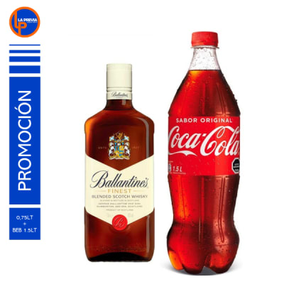 Whisky Ballantines + Coca Cola 2.0 lt