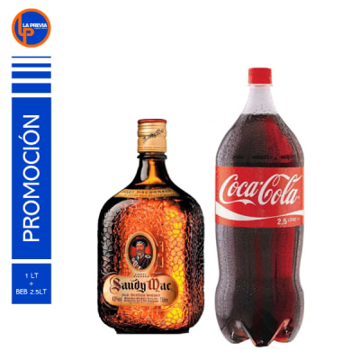Whisky Sandy Macdonald de Litro + Coca Cola 3 lt