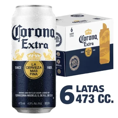 Pack Cerveza Corona X 6 Lata 473Cc