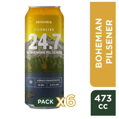 Cerveza Km 24.7 Bohemian Pilsener X 6 Lata 473Cc1