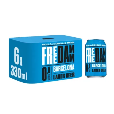 Cerveza Sin Alcohol Estrella Damm Cero X 6 Lata 330Cc