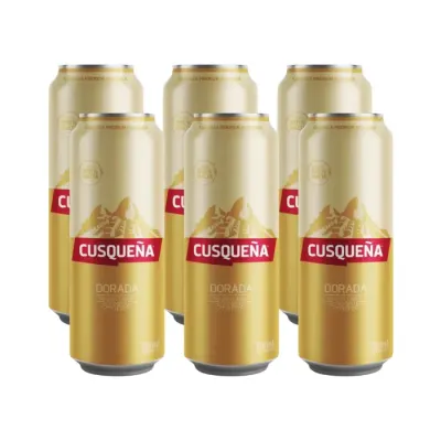 Pack Cerveza Cusqueña X 6 Laton 710Cc