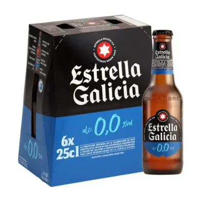 Pack Cerveza Estrella Galicia S/A X 6 Bot 250Cc
