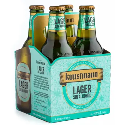 Pack Cerveza Kunstmann Sin Alcohol X 4 Botellin 330Cc
