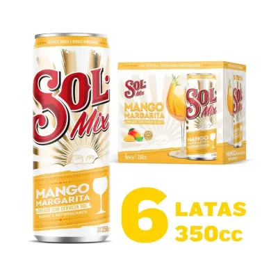 Cerveza Sol Mango Margarita X 6 Lata 350Cc