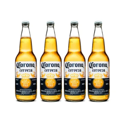 Pack Cerveza Corona X 4 Botella 620Cc