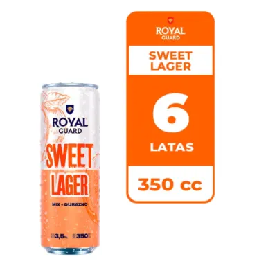 Pack Cerveza Royal Sweet Durazno X 6 Lata 350Cc