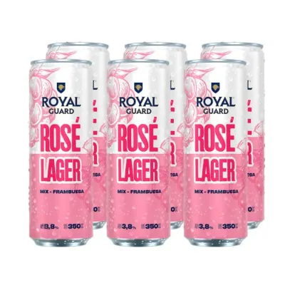 Pack Cerveza Royal Rose Frambuesa X 6 Lata 350Cc