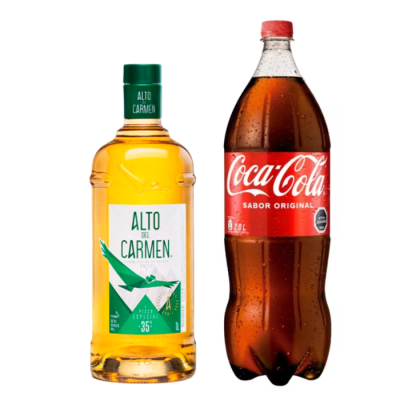 Pisco Alto de Litro + Coca Cola 2 lt1