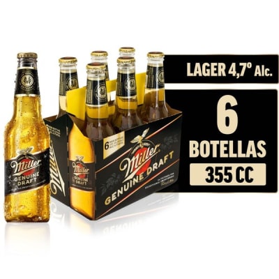 Pk Miller X 6 Botellin 355Cc 