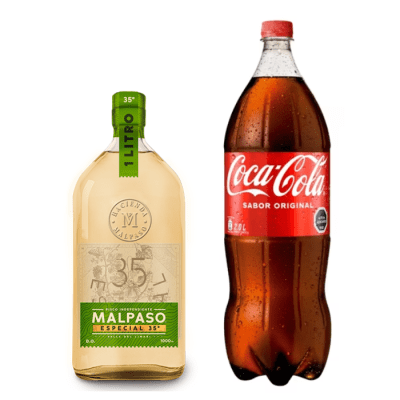 Pisco Mal Paso 35° de Litro + Coca Cola 2.0 lt