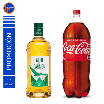 Pisco Alto de Litro + Coca Cola 3 lt