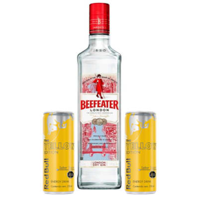 Pk Beefeater + 2 Red Bull Yellow