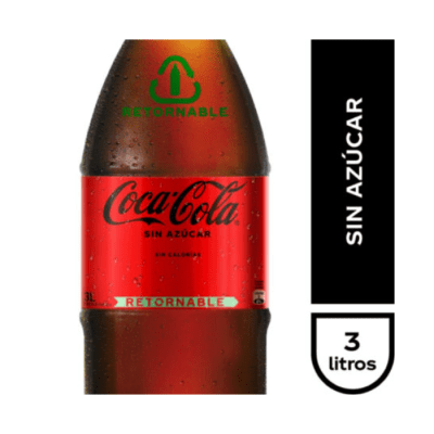 Bebida Coca Cola Zero Ret 3000 cc1