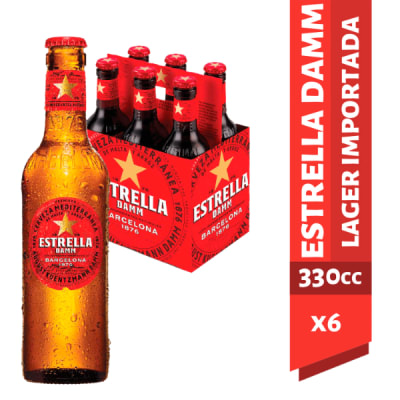 Pk Estrella Damm x 6 Botellin