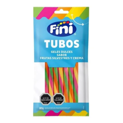 Gomita Tubos Frutas Silvestre Y Crema Dulce
