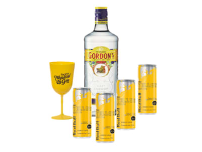 Tropical Gin Gordons + 4 Redbull Yellow + Copa de Regalo