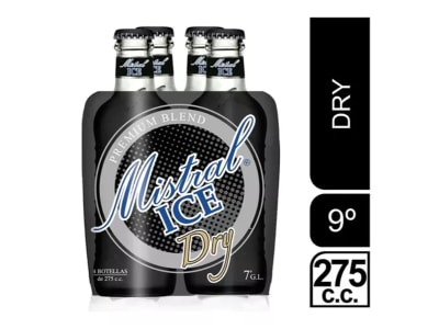 Pack Mistral Ice Dry X 4 Botellin