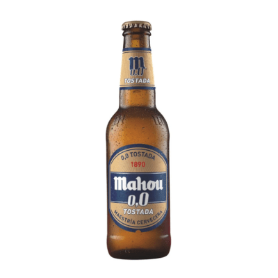 Cerveza Sin Alcohol Mahou Cero Tostada Botellin 330 cc