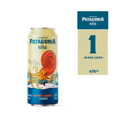 Cerveza Patagonia Blond Lager Lata 470 cc