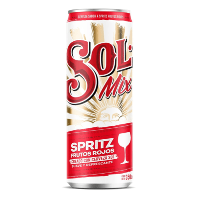 Cerveza Sol Spritz Frutos Rojos Lata 350 CC