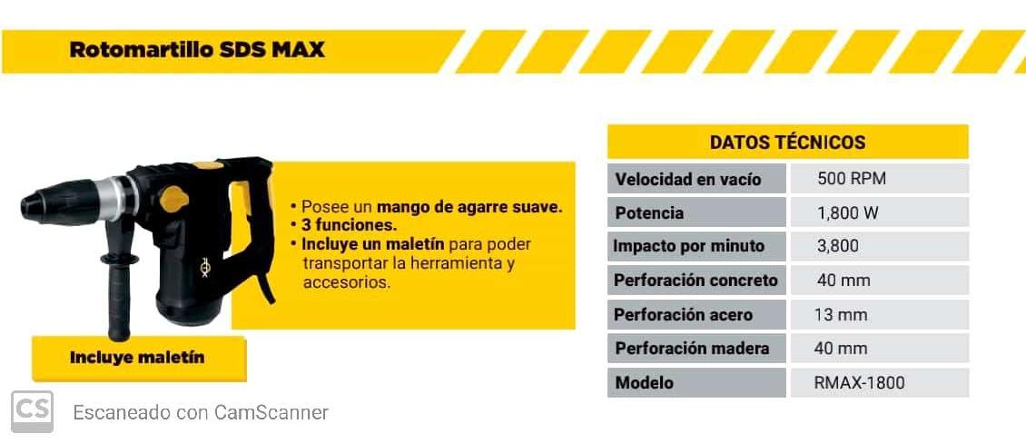 ROTOMARTILLO SDS MAX PTK | RPF