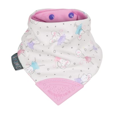 Babero con mordedor Ballerina Mice1