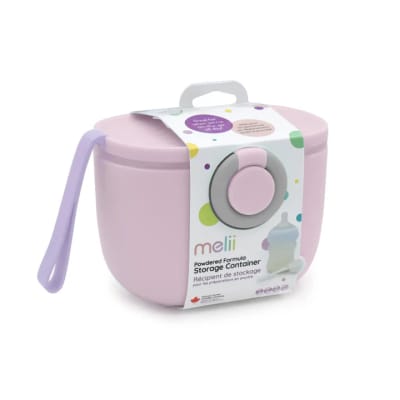 Contenedor de almacenamiento de fórmula rosa1