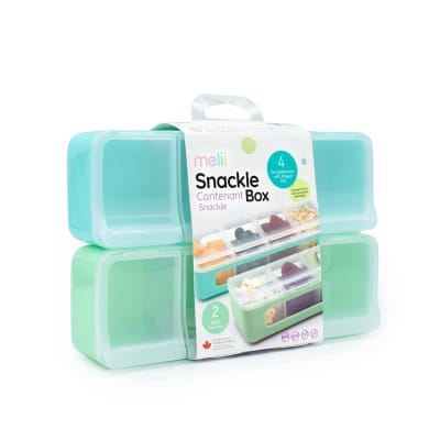 Pack de 2 contenedores de 4 compartimentos Azul/Menta1