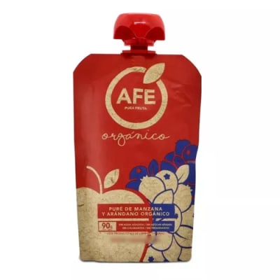 Pure de manzana- arándano orgánico