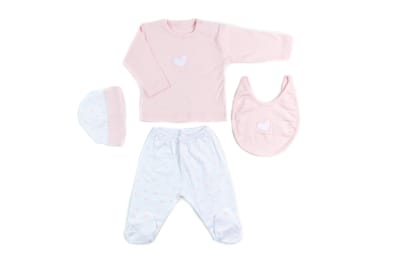 Conjunto bordado corazones Moonwear1