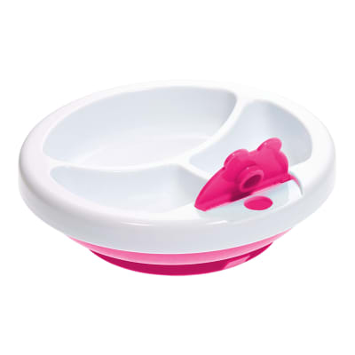 Plato con mantenimiento de temperatura rosado